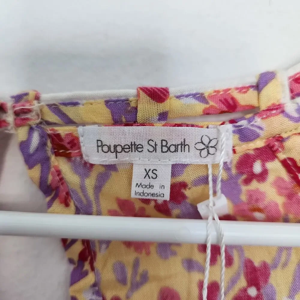 Poupette St. Barth Triny Floral Romper XS Beach Resortwear Cottagecore Fairycore
